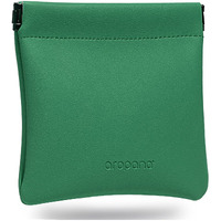 Aropana Self Closing Leather Purse Portable Earphone AirPods Pouch Mini Storage Jewellery Bag Coin Card Holder for Men & Women (11.5CM  11CM) Emarald Green