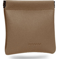 Aropana Self Closing Leather Purse Portable Earphone AirPods Pouch Mini Storage Jewellery Bag Coin Card Holder for Men & Women (11.5CM  11CM) Coffee Brown