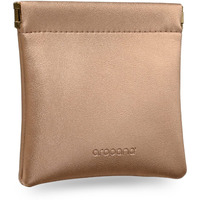 Aropana Self Closing Leather Purse Portable Earphone AirPods Pouch Mini Storage Jewellery Bag Coin Card Holder for Men & Women (11.5CM  11CM) Glitter Copper