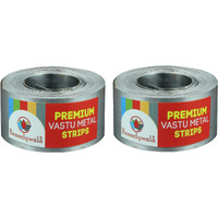 Remedywala Vastu Iron Strip for Entrance Toilet Correction and Zone Balancing (8 Feet Approx, 18mm Wide, 0.2 Micron) (2 Pieces)