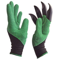 FreshDcart Heavy Duty Garden Farming Gloves Washable with Right Hand Fingertips ABS Claws for Digging and Gardening (Free Size, Green)(Acrylonitrile Butadiene Styrene, pack of)