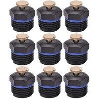 APPSTER 10Pcs Drip Irrigation Misting Nozzles 1/2" Adjustable Garden Lawn Watering 360 Mist Sprinkler Heads Micro Irrigation Sprayer for Garden Irrigation Atomizing Fogger System