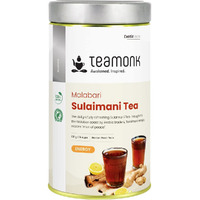 Teamonk Malabari Sulaimani Black Tea Leaves 150g (Makes 75 Cup) | Naturally Sweet with Pure Stevia Leaves, Cinnamon, Cardamom, Ginger & Lemon