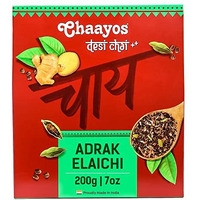 Chaayos Adrak Elaichi Tea (Ginger and Cardamom) - Premium Desi Chai Patti for Authentic Masala Flavour | Immunity Booster- 200g [100 Cups]