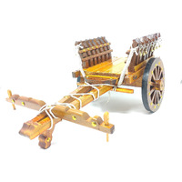 Tusmad Bullock Cart Decor Showpiece Home Decor Sagwan Teak Wood Polished A Perfect & Antique Showpiece for Decor Drawing Room Home Decor in Wood