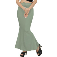 KASHIKAY CREATION Cotton Lycra Saree Shapewear Petticoat for Women, Stretchable Saree Shaper Petticoat Inskirt, Shape wear Dress for Saree, Skirts (X-Large, Pista)