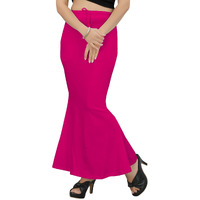 KASHIKAY CREATION Cotton Lycra Saree Shapewear Petticoat for Women, Stretchable Saree Shaper Petticoat Inskirt, Shape wear Dress for Saree, Skirts (Medium, Rani Pink)
