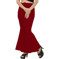 KASHIKAY CREATION Cotton Lycra Saree Shapewear Petticoat for Women, Stretchable Saree Shaper Petticoat Inskirt, Shape wear Dress for Saree, Skirts (Large, Maroon)