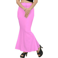 KASHIKAY CREATION Cotton Lycra Saree Shapewear Petticoat for Women, Stretchable Saree Shaper Petticoat Inskirt, Shape wear Dress for Saree, Skirts (Medium, Baby Pink)