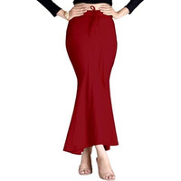 Symvi Cotton Blended Saree Shapewear for Woman (XL, Maroon)