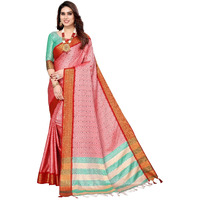 Yashika Womens Jacquard Cotton Silk Saree (LAVANYA RED 04)