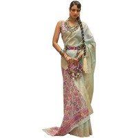 AKHILAM Womens Silk Blend Woven Design Saree With Unstitched Blouse Piece (Mauve_KERAT272006_RJ)