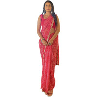 SUTRAM Printed Trendy 5.5 meter Women Saree with 0.8 meter Unstitch Blouse Piece_ST1755