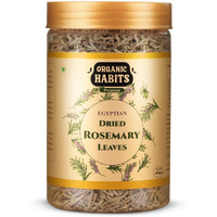 Organic Habits Rosemary Leaves | Egyptian Dried | For Seasoning, Tea & Hair | Imported | Supports Hair Growth | Cooking Pasta Soups Salad | No Added Preservatives & Additives (100 gram)