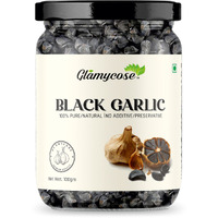 Glamycose Peeled Black Garlic For Dining Recipes With Great Taste Fermented Cloves Garlic For Ready to Eat Organic Natural Black Lehsun with Healthy Nutrients (Black Garlic 100gm)