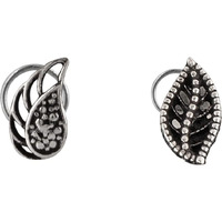 abhooshan Silver Alloy Combo Set of 2 Designer Oxidized Nose Pin Stud for Women and Girls. Piercing required (Bohemian III)