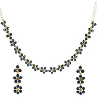 Swasti Jewels Made with Sparkling Swiss Crystals Necklace and Earrings Set For Women Montana