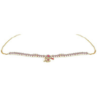 Handicraft Kottage Gold Plated Ruby Beautiful Belly Chain (Kamarband) for Women & Girls (HK-KB-03)