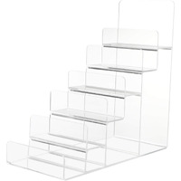 DOITOOL 5- Tier Acrylic Wallet Display Stand Holder, Clear Handbag Purse Display Stand Jewelry Display Riser Purse Handbag Organizer