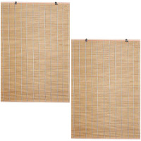 About Space Bamboo Curtain - Roll up Bamboo Curtain/Blinds with Sun,Dust,Privacy & Cold Protection for Window,Door,Hut Screen,Dhaba,Restaurant,Hotel - (Beige,6 Ft Height x 4 Ft Width)(Pack of 2)
