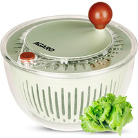 AGARO Elite Salad Spinner, 5L, Vegetable Cleaner, Removes Excess Water and Pesticides, Cleans Vegetables Thoroughly, Use for Mixing Salad with Dressing, BPA Free Food-Grade Plastic, Green