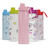 SOLARA Insulated Water Bottle 650ml, Hot Water Bottle, Thermosteel Water Bottle for Travel, Home, Office, School, Gym, Adults, Water Bottle Hot and Cold, Sipper Bottle, Pink Leopard