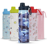 SOLARA Insulated Water Bottle 650ml, Hot Water Bottle, Thermosteel Water Bottle for Travel, Home, Office, School, Gym, Adults, Water Bottle Hot and Cold, Sipper Bottle, Camo Shark