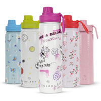 SOLARA Insulated Water Bottle 650ml, Hot Water Bottle, Thermosteel Water Bottle for Travel, Home, Office, School, Gym, Adults, Water Bottle Hot and Cold, Sipper Bottle, Street Vibes