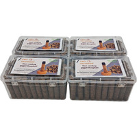 GAVO HARSHIDDHI Natural Cow Dung Spl Guggul Dhoop Batti - 240 Pieces Natural Organic Herbs Incense Dhoop Sticks for Puja Hawan Prayer 2.5 inches