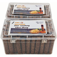 GAVO HARSHIDDHI Desi Cow Dung Natural Loban Dhoop Batti Made by Loban Chandan Jatamansi Gulab Bhimseni Kapur for Puja/Hawan / 2.5 Inches Organic Incense Stick (120-Piece)