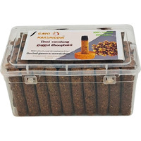 GAVO HARSHIDDHI Natural Cow Dung Spl Guggul Dhoop Batti - 60 Pieces Natural Organic Herbs Incense Dhoop Sticks for Puja Hawan Prayer 2.5 inches