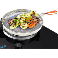 PANCA Papad Roaster, Phukla Grill for Gas Stove,Roti Jali for Kitchen Cooking, Barbeque grill, Brinjal Roaster,Steel Mesh griller (8 Inch)