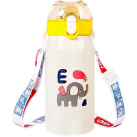 FunBlast Insulated Stainless Steel Water Bottle for Kids, Double Walled Vacuum Insulated Stainless Steel Bottle, Cartoon Design Hot and Cold Water Bottle (530 Ml)