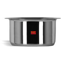 Sumeet Stainless Steel Induction Bottom (Encapsulated Bottom) Induction & Gas Stove Friendly Container/Tope/Cookware with Lid Size No.13 (2.3 Ltr)
