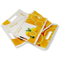 FEDOY Crystal by Fedoy Melamine Serving Tray, Set of 3 (Small, Medium and Large Size) Villori Series Tray, Rectangular