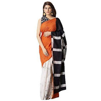 Kiaaron Handicrafts Womens Ikat Hand Block Print Jaipuri Cotton Mulmul Saree With Blouse Piece - _Sh_44, Pink