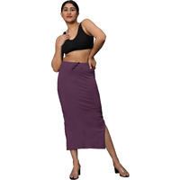 Jaanvi fashion Womens Cotton Mermaid Saree Shapewear,Petticoat,Skirt, Comfortwear (Mermaid-deep-Wine-XL)