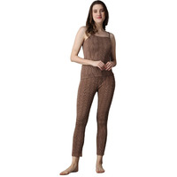 Wearslim Womens Cotton Quilted Winter Lightweight Thermal Underwear for Women Long Johns Bottom and Spaghetti Set with Fleece Lined Soft Warmer Color - Brown (Size - XL)