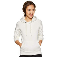 Amazon Brand - Symbol Womens Cotton Blend Hooded Neck Sweatshirt (AW18WNSSW02_Ivory_Large_Ivory_L)