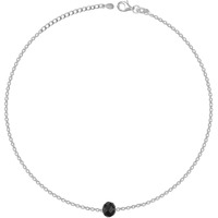 GIVA 925 Silver Black Bead Anklets (Single) |Rakhi Rakshabandhan Gift for Sister Bhabhi, Gifts for Women & Girls | With Certificate of Authenticity and 925 Stamp | 6 Months Warranty*