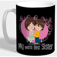 The Purple Tree Rakshabandhan Rakhi Gift Mug for Sister and Brother Mug (330 ml, Pack of 1), Rakhi Gift for Sister Brother, Rakhi Mug, rakshabandhan Gift Mug, Gift for Brother, Gift for Sister