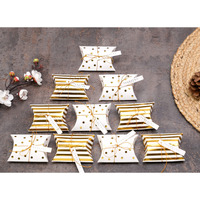 SATYAM KRAFT Golden Decorative Folding Paper Gift Boxes For Gifting Chocolates, Dryfruits Items - Fancy Decorative packaging Rakhi box, Function, Birthday Packing, Engagement (40 Pcs)
