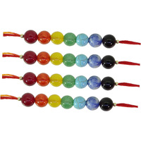 Arihant Gems & Jewels 7 Chakra Energetic Healing Stone Rakhi for Brother | Natural & Certified | Astrological Gemstone | Positive Effect (Set of 4)