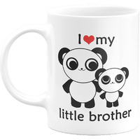 SAHU Kraft Happy RakshaBandhan Special Coffee Mug & Rakhi Gift Set for Brother, Rakhi Gift, Sister Gift with Glossy Printed Ceramic Coffee Mug - White, (350ml)