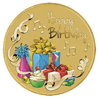 Ananth Jewels BIS Hallmarked Silver Coin 10 Grams Happy Birthday Gift (Gold)