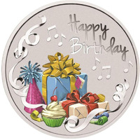 Ananth Jewels BIS Hallmarked Silver Coin 10 Grams Happy Birthday Gift (Silver)