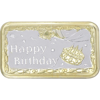 Ananth Jewels Pure Silver Coin 10 grams Happy Birthday Cake Gift