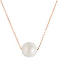 ZAVYA 925 Sterling Silver Rose Gold Plated Chain Necklace With Pearl Pendant | Stylish Silver Jewellery | Gift for Women & Girls | With Certificate of Authenticity and 925 Hallmark