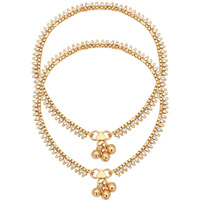 Sasitrends Gold Brass Anklet For Women and Girls