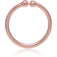 abhooshan Pure 92.5 Sterling Silver Gold Plated Clip-On Nose Ring - No Piercing required - Body Jewelry for Septum Couch Helix | With Certificate of Authenticity (Vintage 18K Rose Gold)